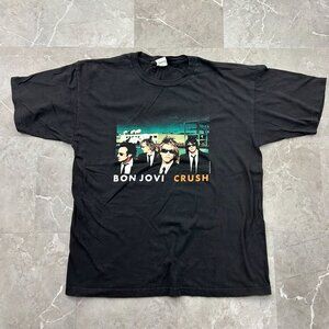 VINTAGE BON JOVI GRAPHIC TOUR TEE MENS XL SHORT SLEEVE CRUSH Y2K ROCK BAND